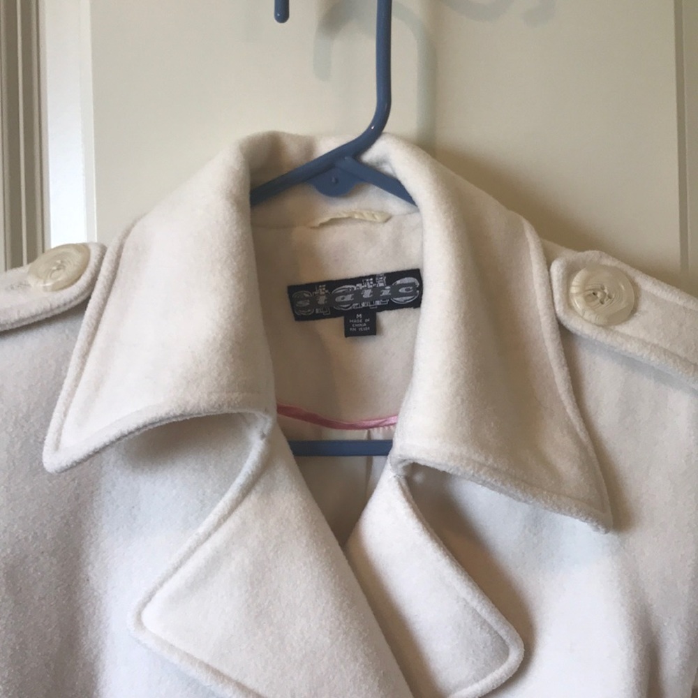 Winter white pea coat - Picture 2 of 3